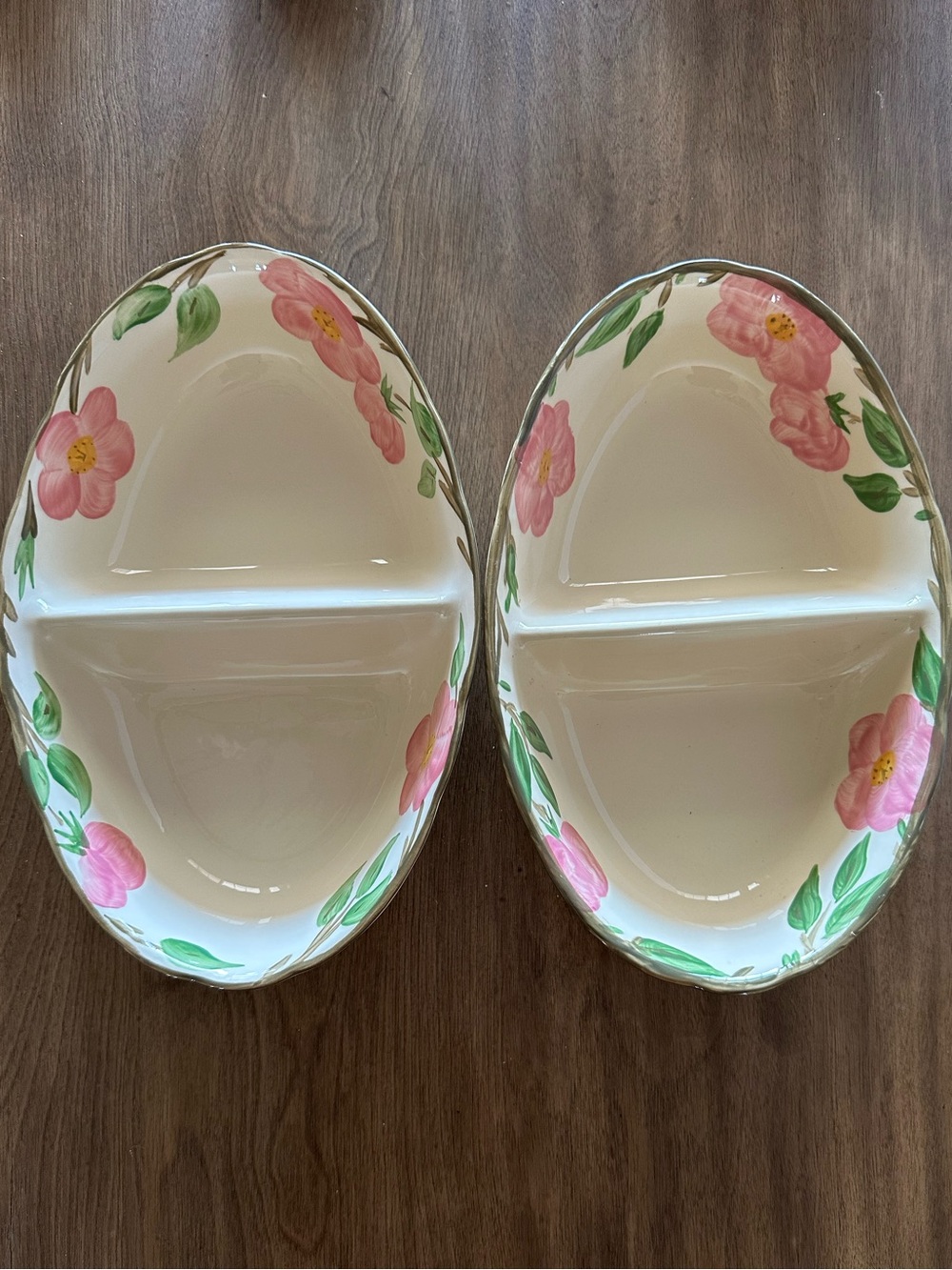 Franciscan Desert Rose Divided Serving Dishes Made in England – Set of 2